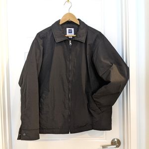 Men's Y2K Water Resistant Vintage Lined Zip Up Black Jacket Size‎ Large Outdoor
